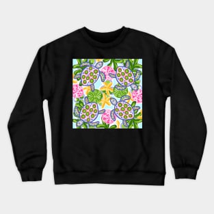 Cute Hand Painted Preppy Sea Turtle Pattern Crewneck Sweatshirt